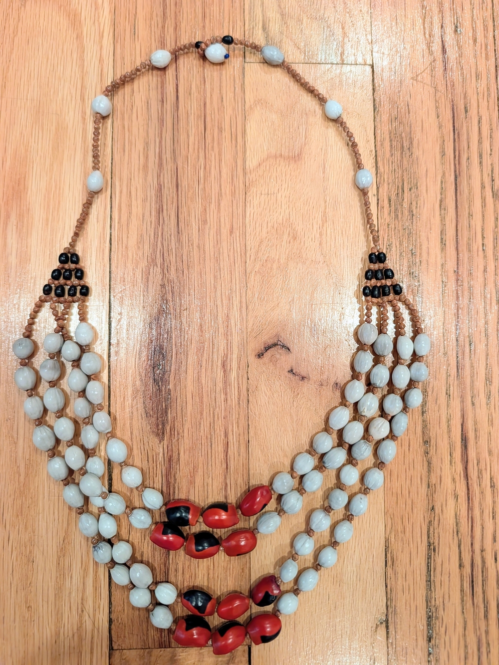 Handcrafted Ecuadorian Multistrand Tagua Bead Necklace